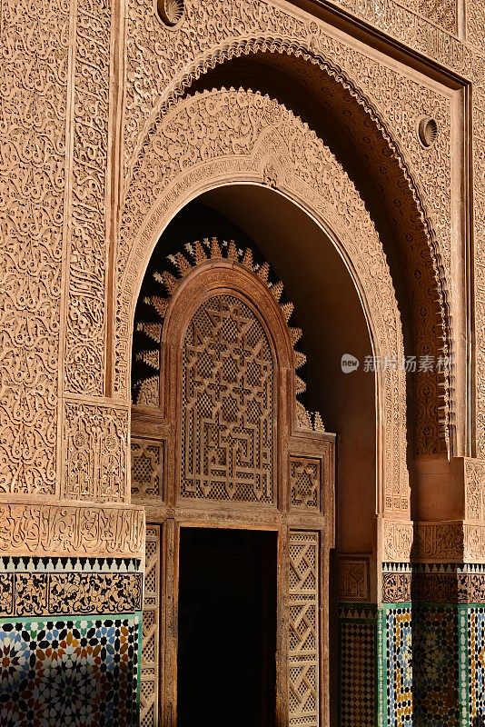 Medersa Ben Youssef，马拉喀什，摩洛哥，非洲。